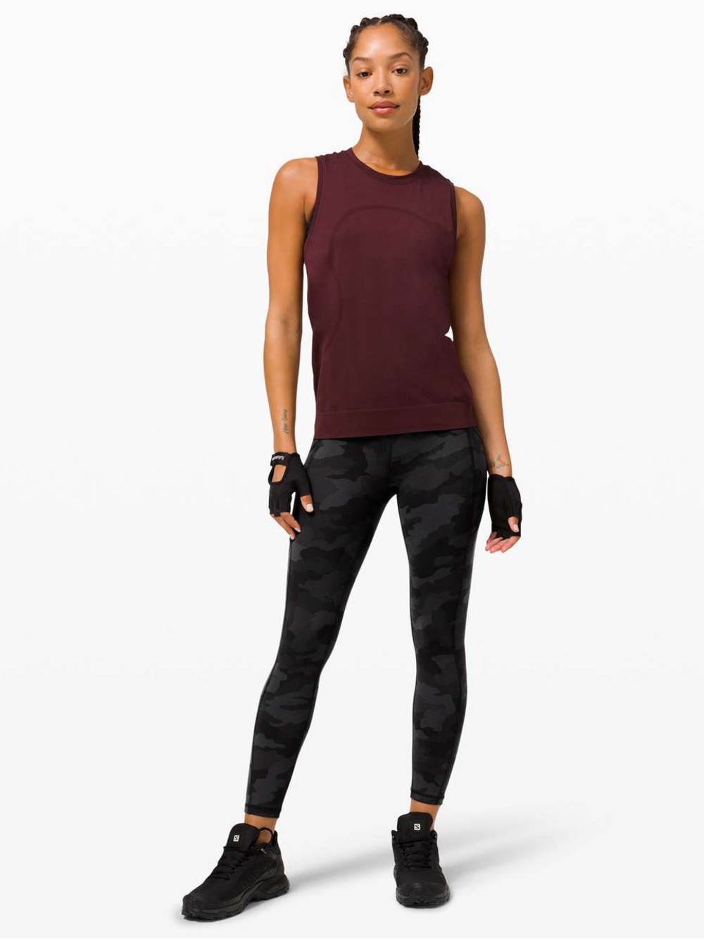 Lululemon Invigorate Tight 25" Heritage Camo Deep Coal Leggings High Rise Sz 2